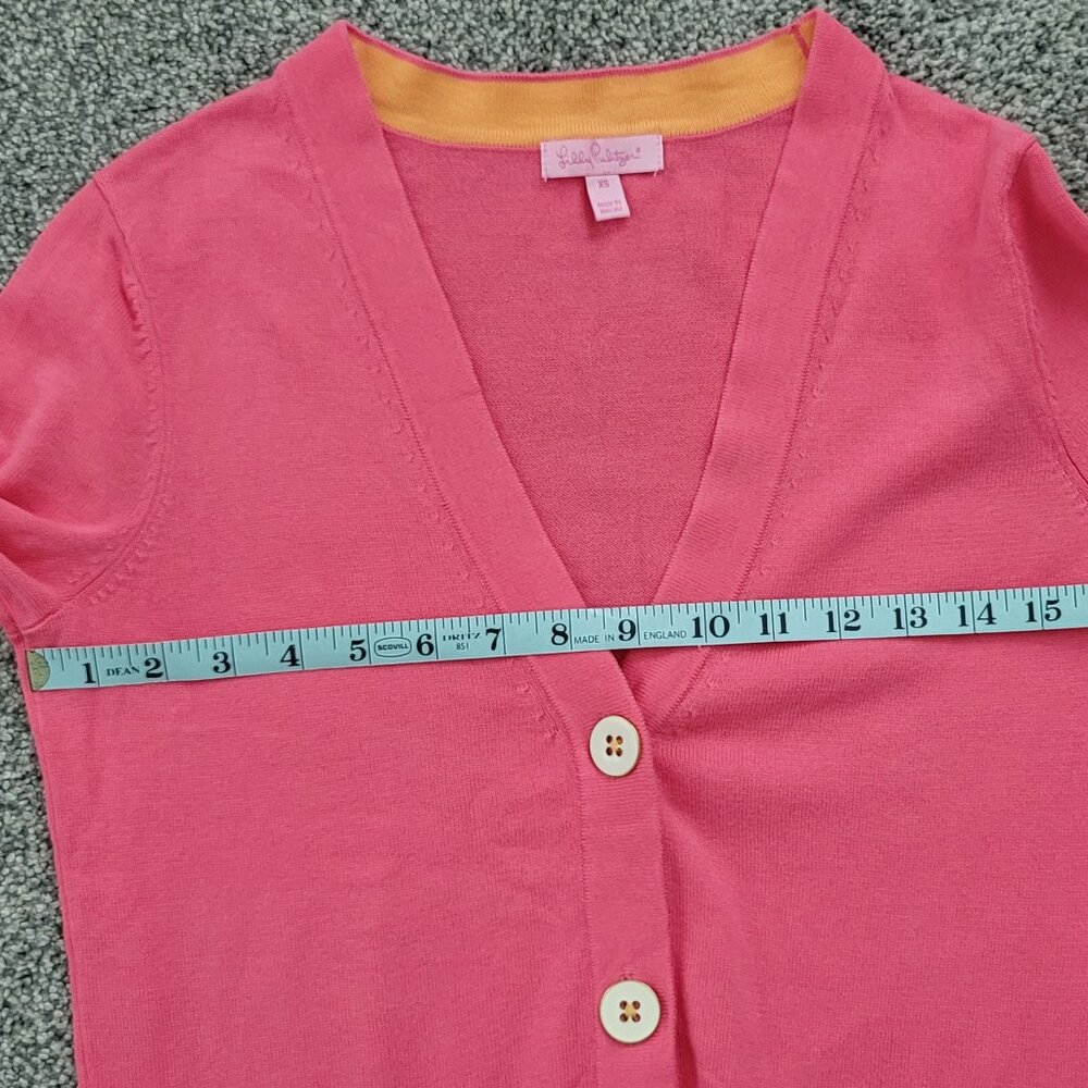 ***Lilly Pulitzer Pink Cardigan Sweater X-Small*** - Picture 4 of 9